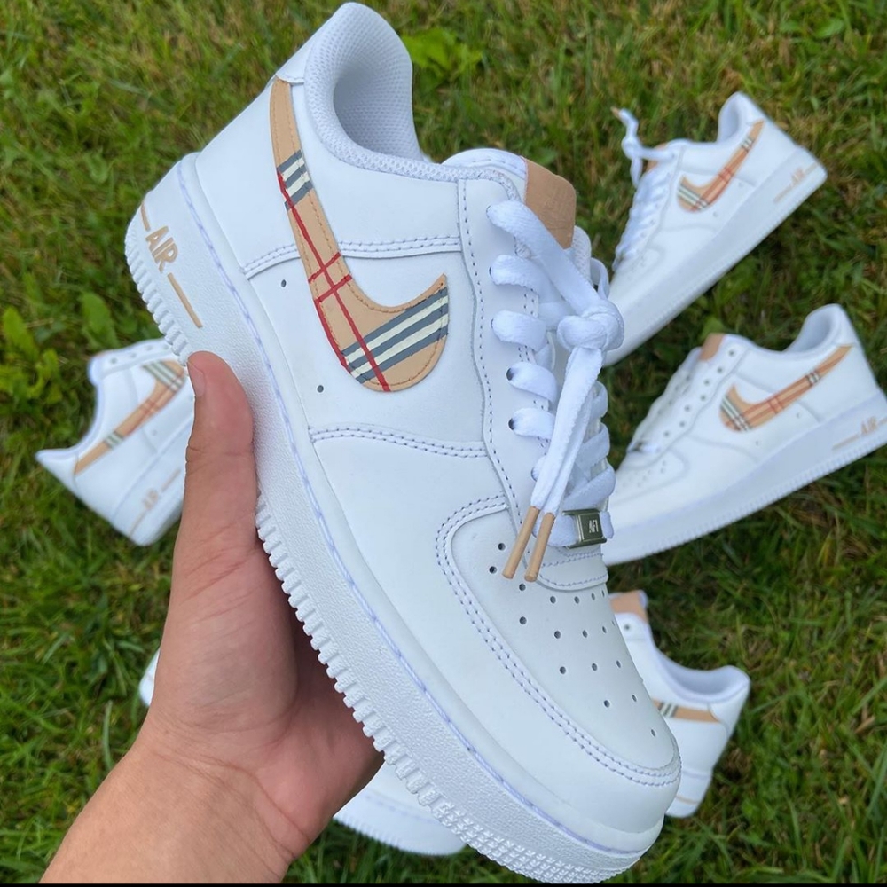 Nike Air Force One burberry sneakers